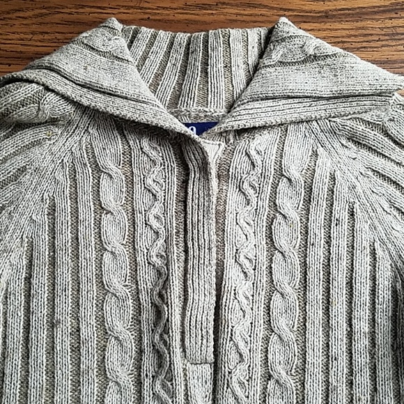 Vintage- SO... GSJC CABLE KNIT SNAP BUTTON SWEATER - Picture 8 of 8